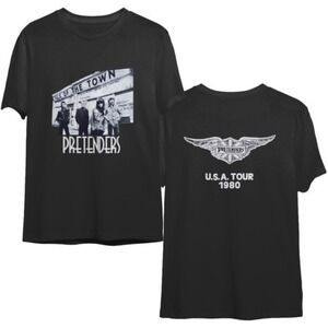 Pretenders 1980 Rare Vintage Tour 2 Sided Classic Rock T-Shirt